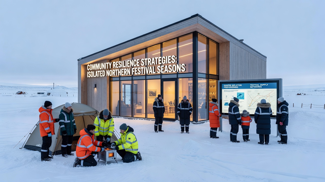 Groups of residents using shared equipment and local knowledge to sustain festival programming in an isolated northern location